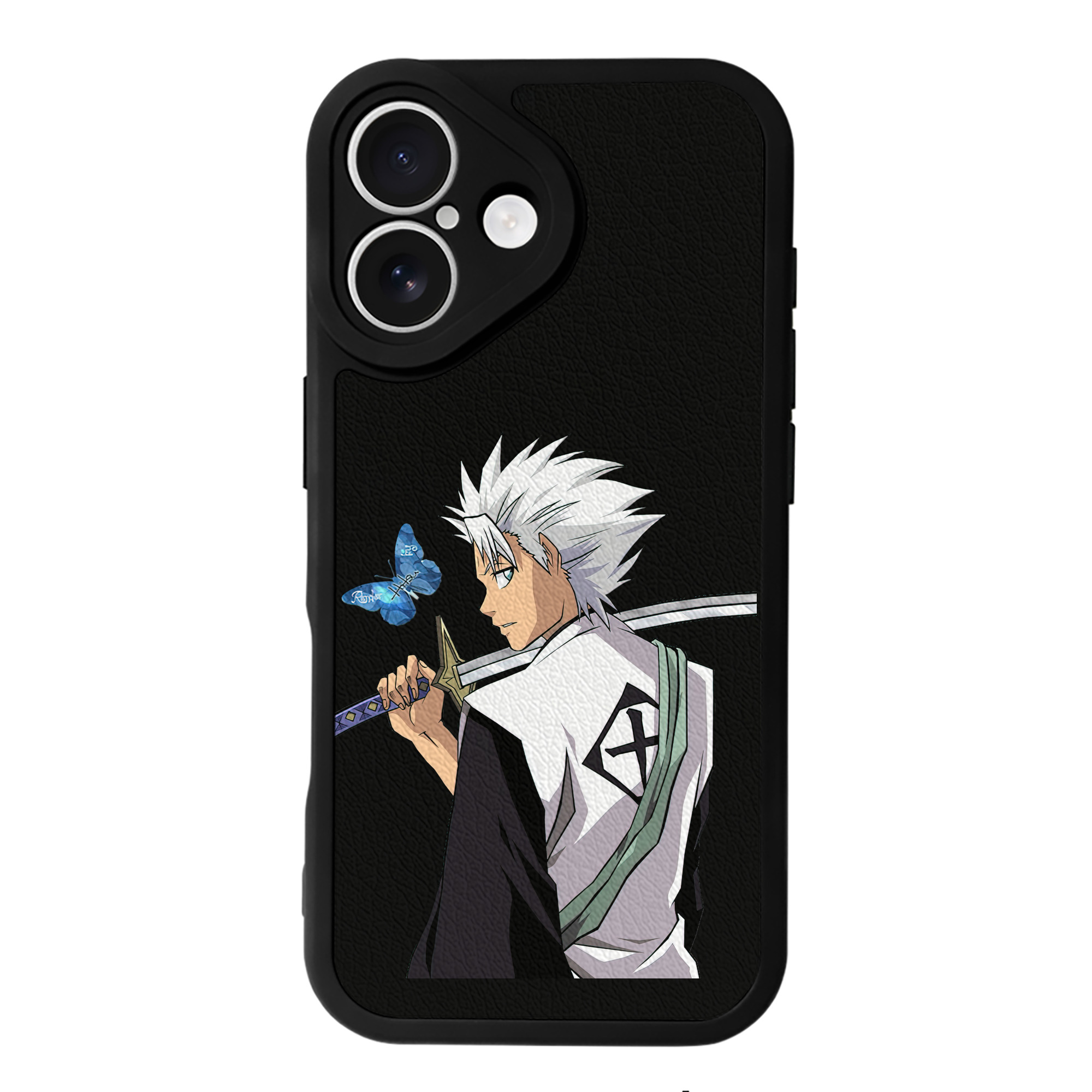 （画像用） ブリーチ 日番谷冬獅郎（ひつがや とうしろう） BLEACH Hitsugaya Toushirou 【iPhone 16シリーズ対応】シリコンスマホケース（レザー調） 材質：シリコン